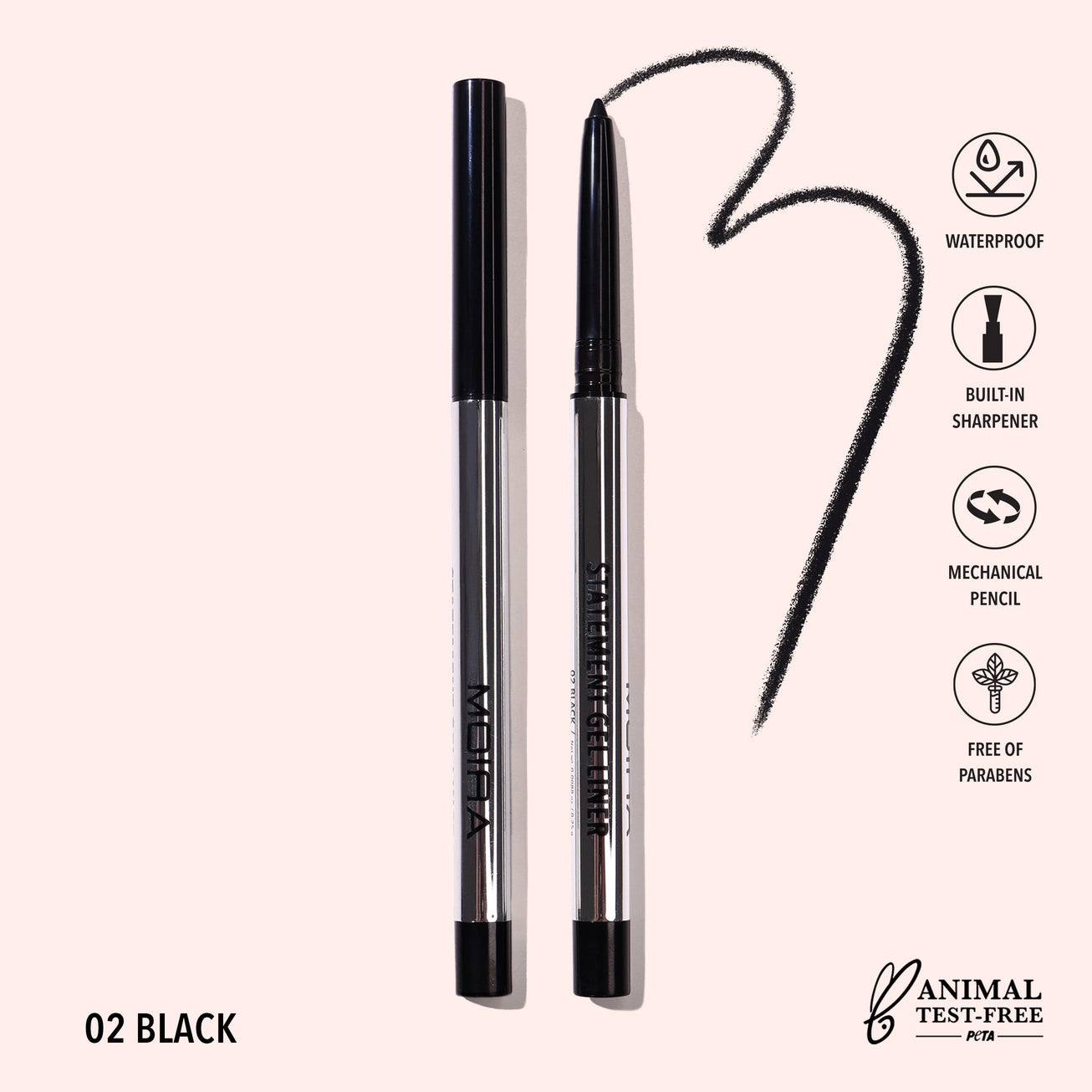 Moira Cosmetics - Crayon Statement Gel Liner Teinte 002 Noir