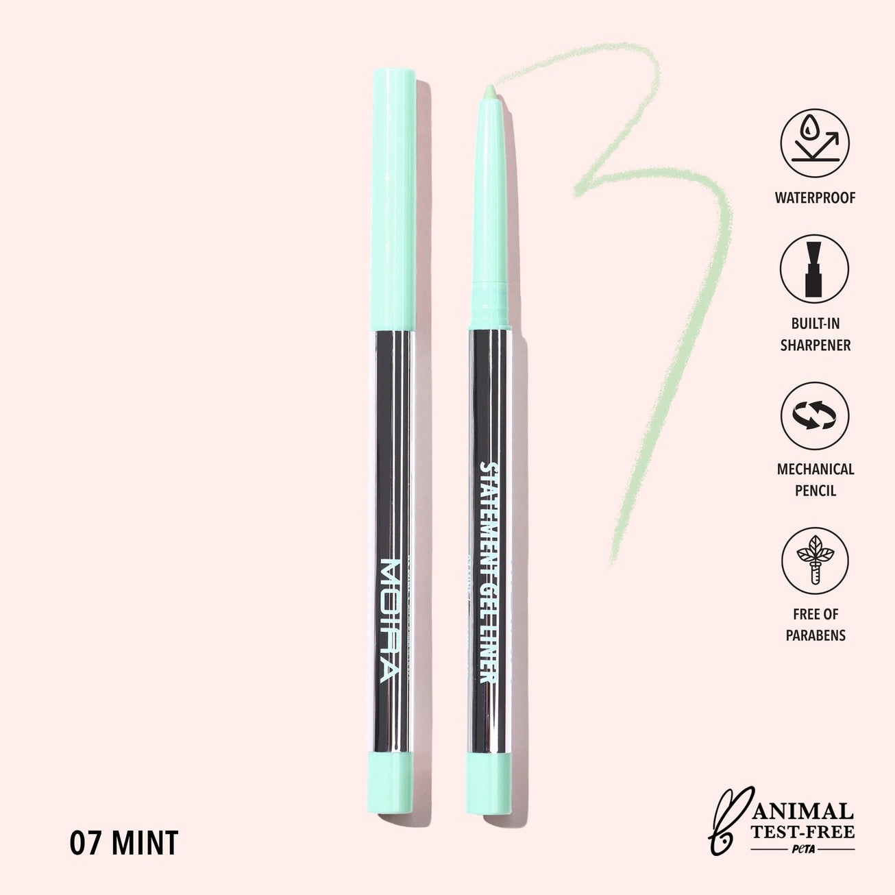 Moira Cosmetics - Crayon Statement Gel Liner Teinte 007 Menthe