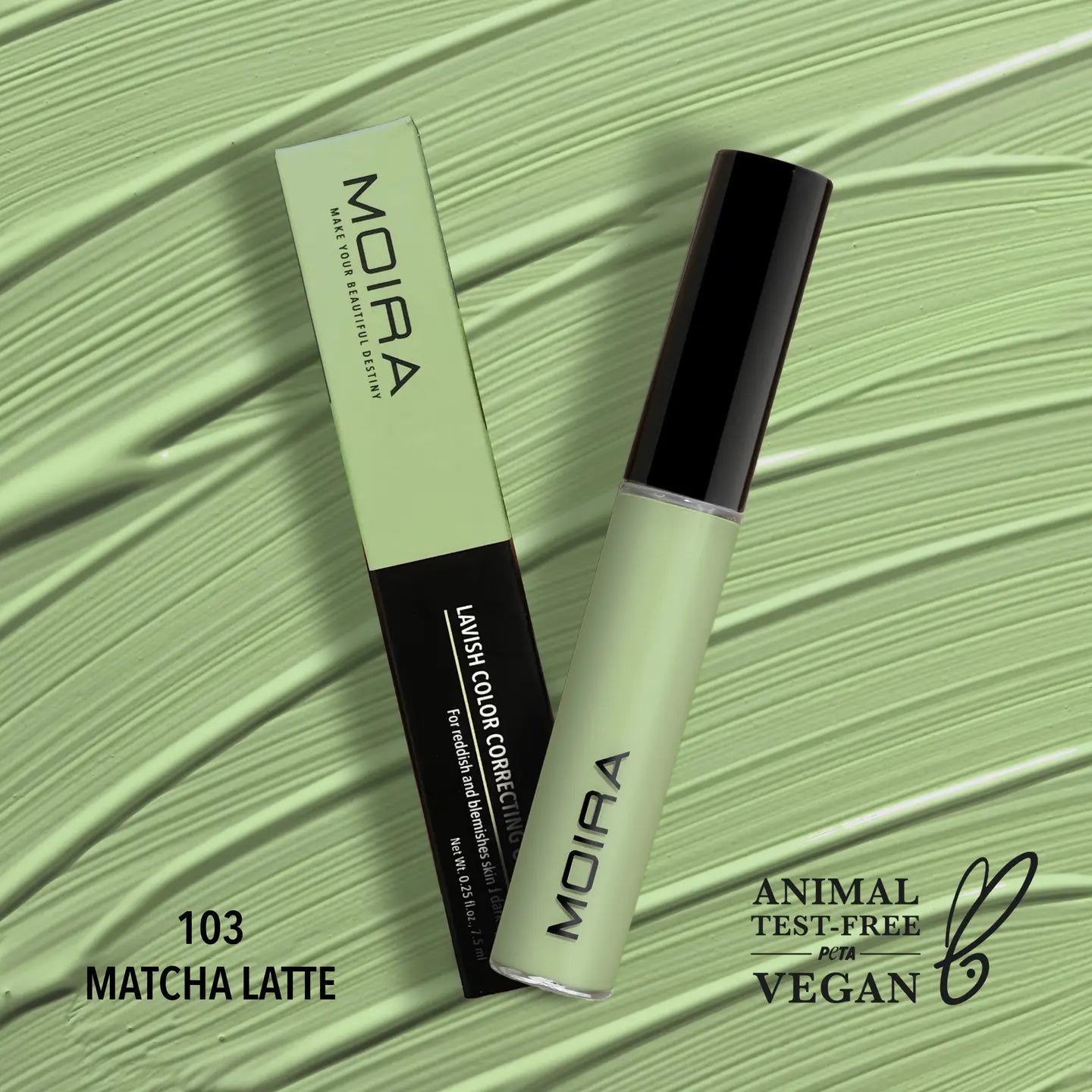 Moira Cosmetics - Lavish Color Correcting Concealer 103 Matcha Latte