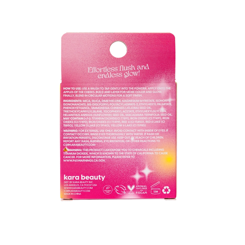 Kara Beauty - Baked Luminous Blush Sunlit Glow teinte Champagne Sky