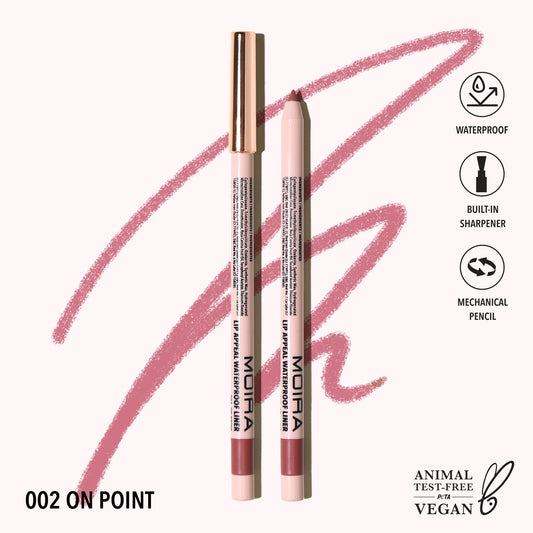 Moira Cosmetics - Crayon Lip Appeal Waterproof Liner teinte 002 On Point