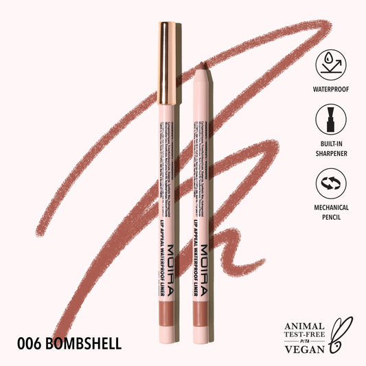 Moira Cosmetics - Crayon Lip Appeal Waterproof Liner teinte 006 Bombshell