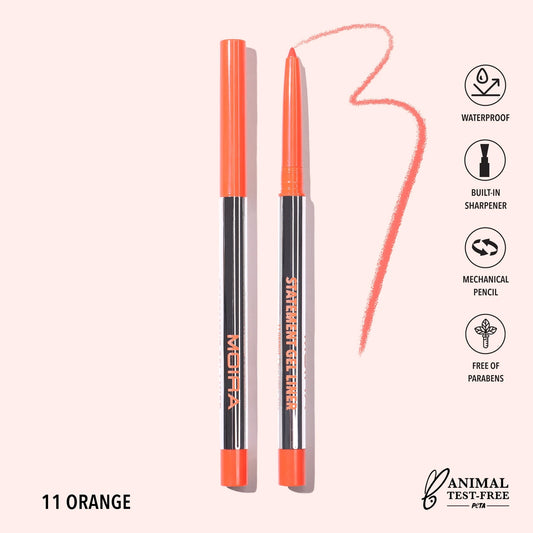 Moira Cosmetics - Crayon Statement Gel Liner Teinte 011 Orange