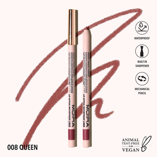 Moira Cosmetics - Crayon Lip Appeal Waterproof Liner teinte 008 Queen