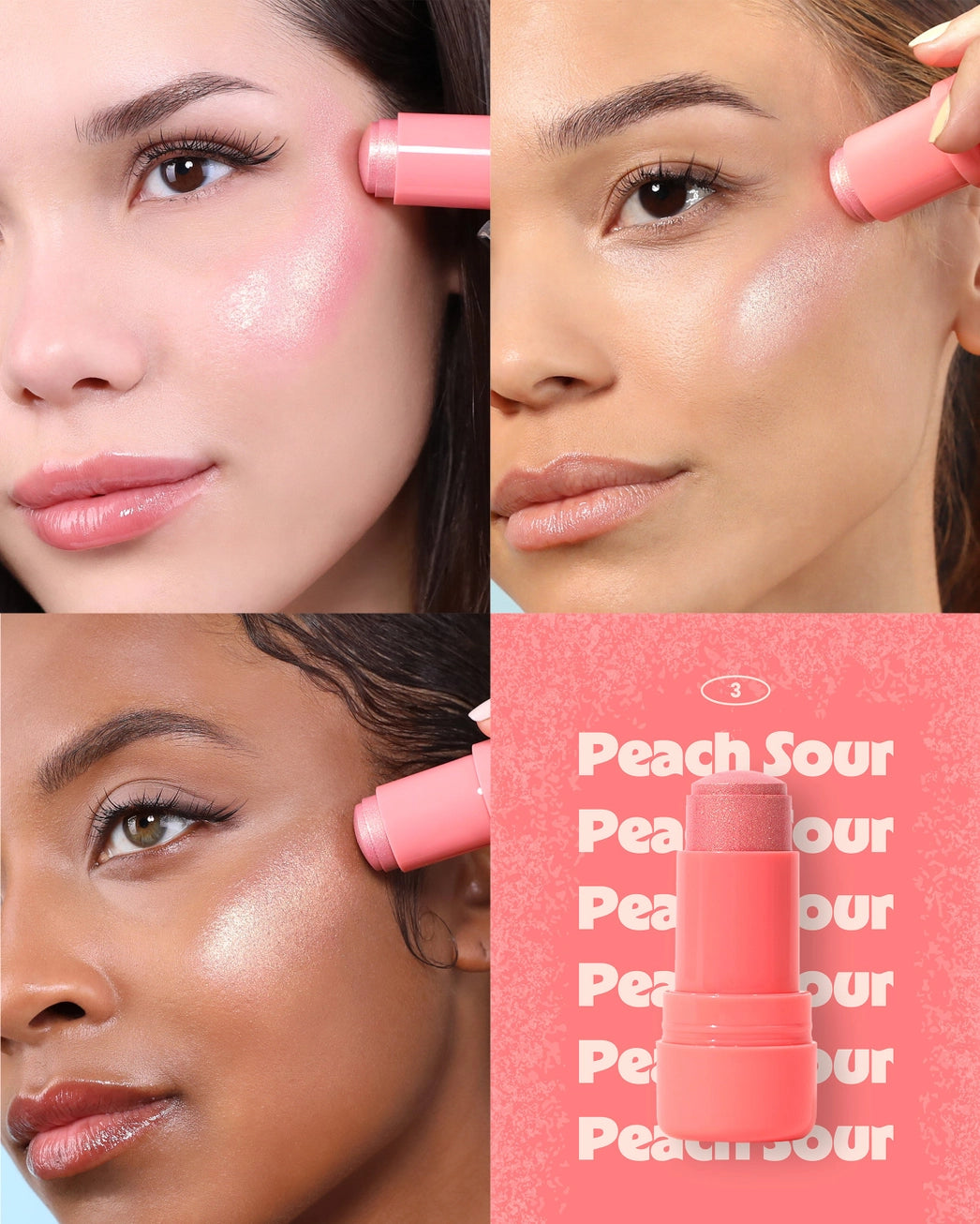 Moira Cosmetics - Glow Jelly Stick teinte 003 Peach Sour