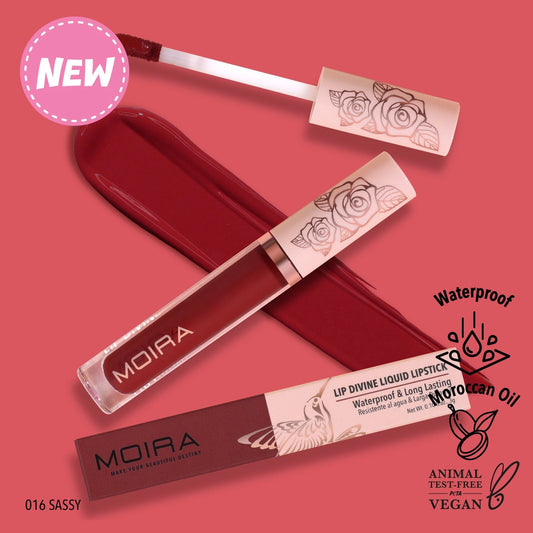 Moira Cosmetics - Lip Divine Liquid Lipstick teinte 016 Sassy