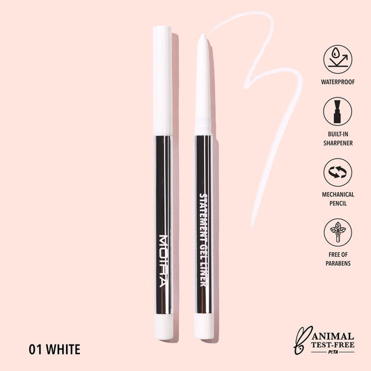 Moira Cosmetics - Crayon Statement Gel Liner Teinte 001 Blanc