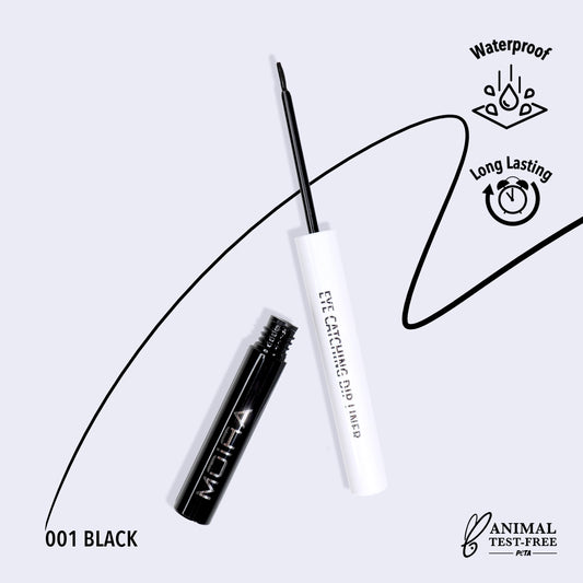 Moira Cosmetics - Eye Catching Dip Liner teinte 001 Noir