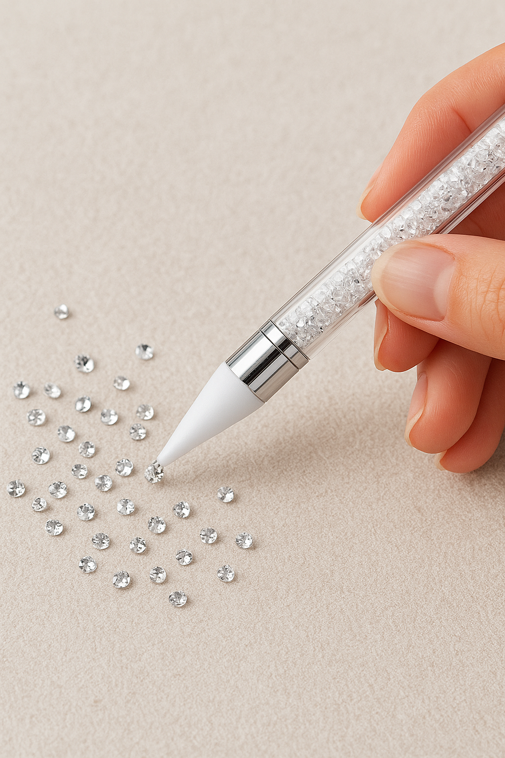 Stylo Applicateur de Strass Blanc