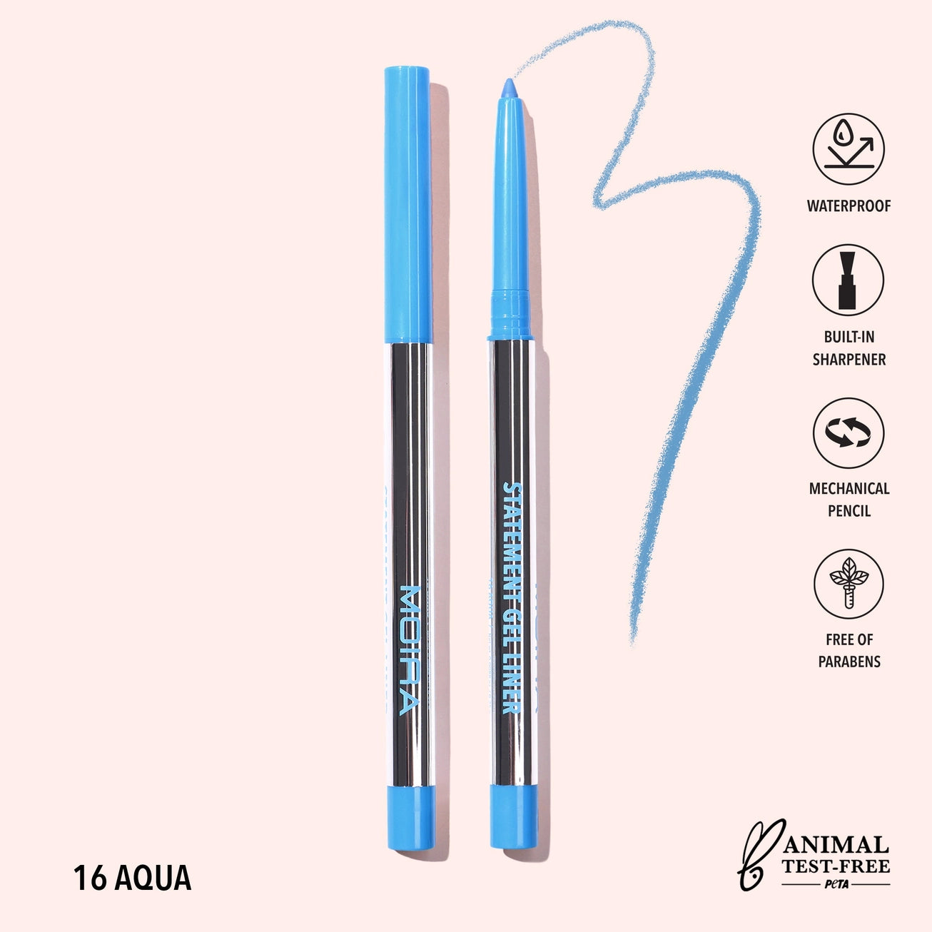 Moira Cosmetics - Crayon Statement Gel Liner Teinte 016 Aqua