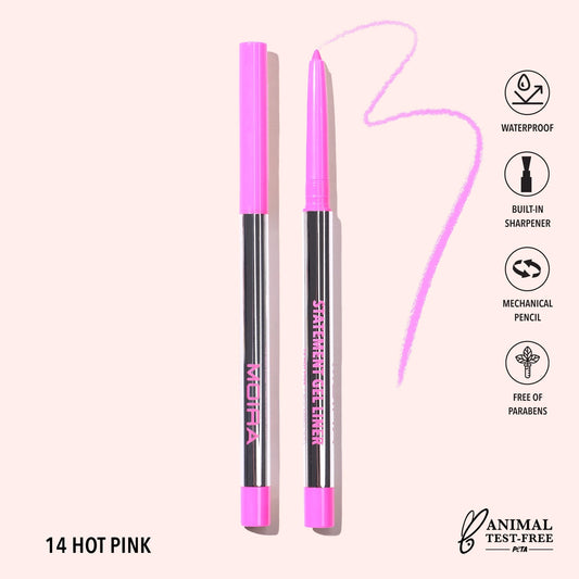 Moira Cosmetics - Crayon Statement Gel Liner Teinte 014 Rose Vif