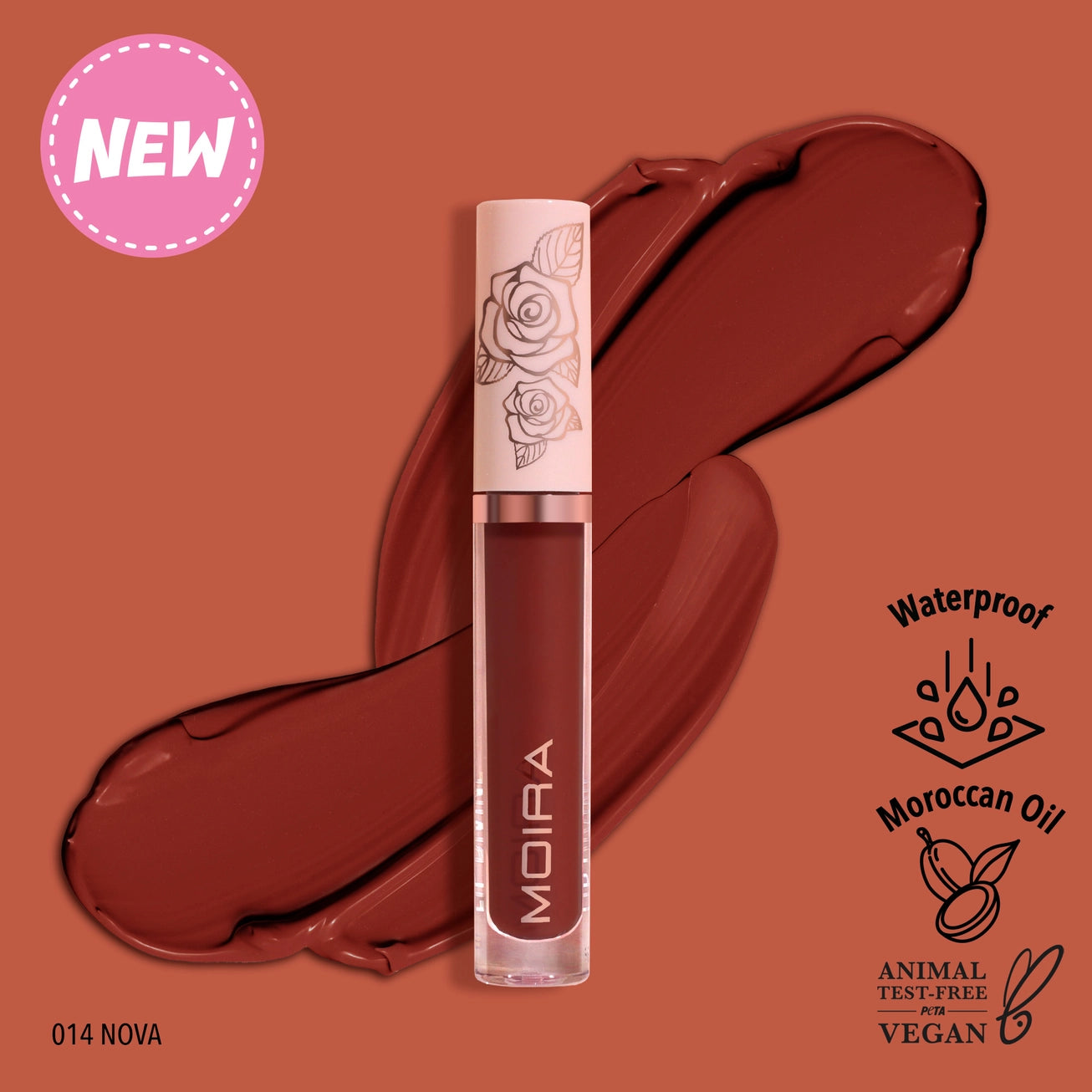 Moira Cosmetics - Lip Divine Liquid Lipstick teinte 014 Nova