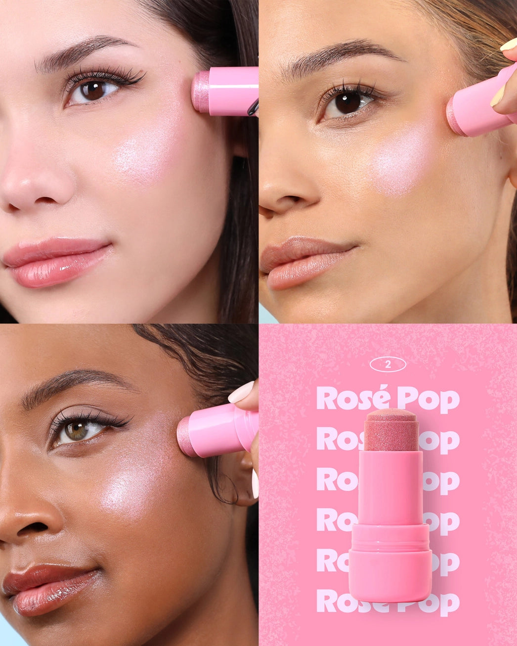 Moira Cosmetics - Glow Jelly Stick teinte 002 Rosé Pop