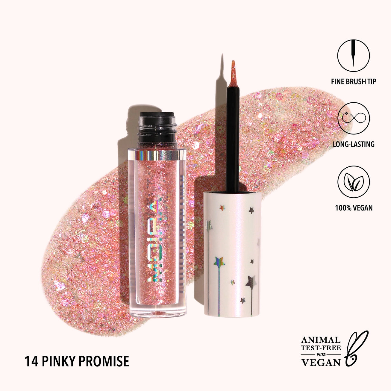 Moira Cosmetics - Eyeliner Pailleté 014 Pinky Promise