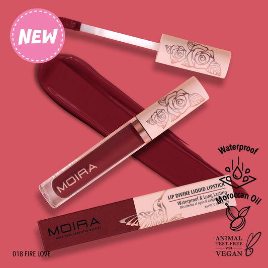 Moira Cosmetics - Lip Divine Liquid Lipstick teinte 018 Fire Love