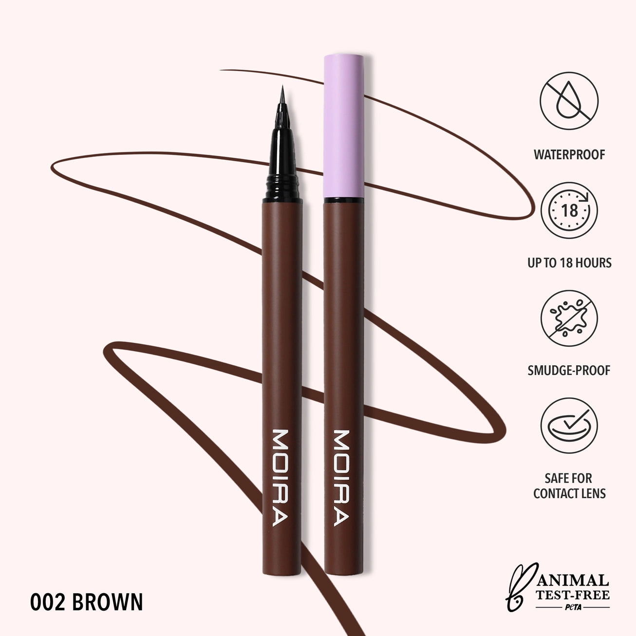 Moira Cosmetics - Eyeliner Micro Tip 002 Marron